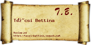 Técsi Bettina névjegykártya