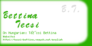 bettina tecsi business card